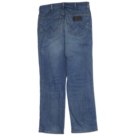 Wrangler Men's Blue 36x29 Straight Fit Denim Jeans