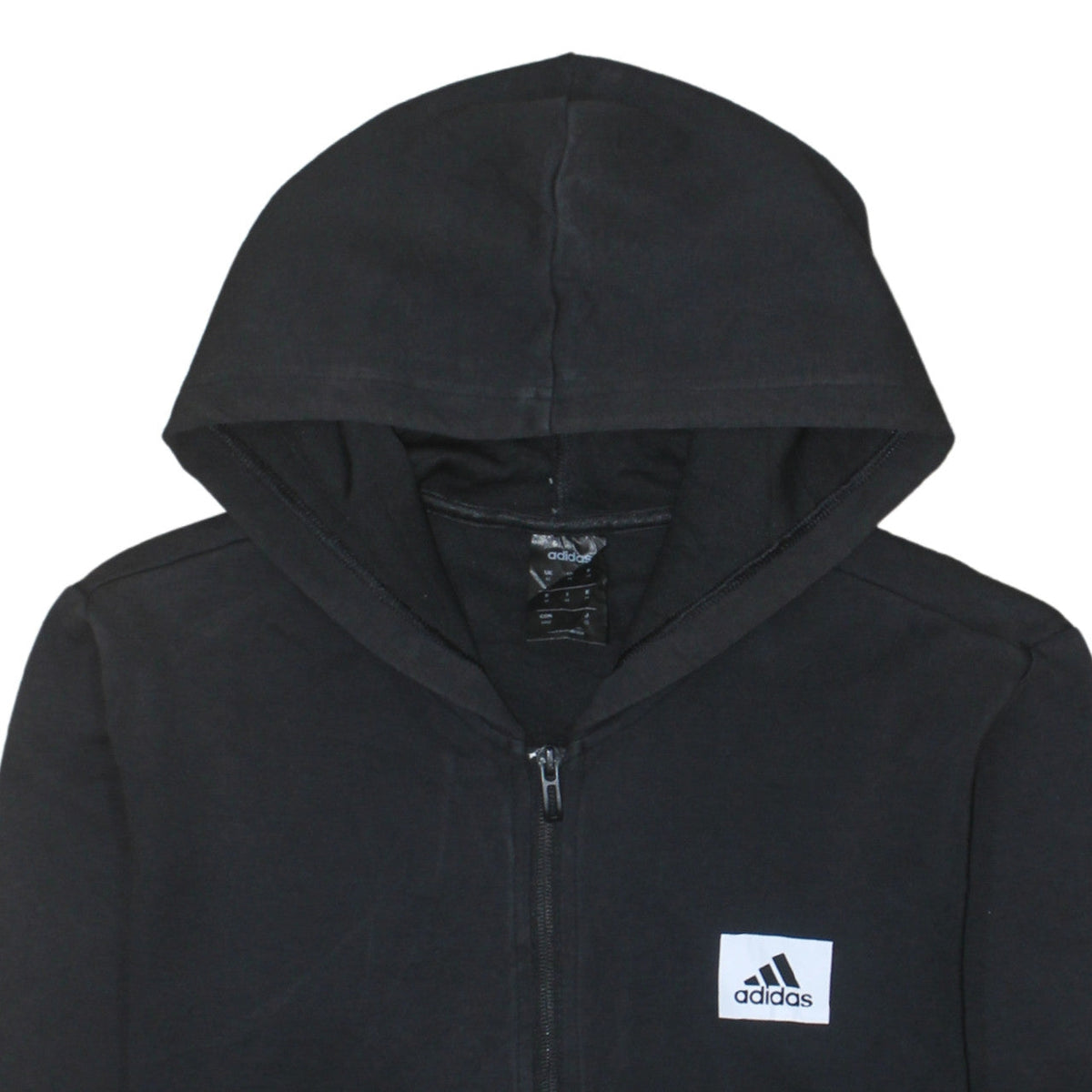 Additional view of adidas men’s black full zip hoodie medium lightweight sportswear