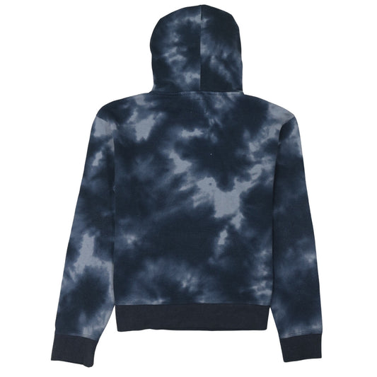 Champion Women's Black Blue Tie-Dye Pullover Hoodie Small