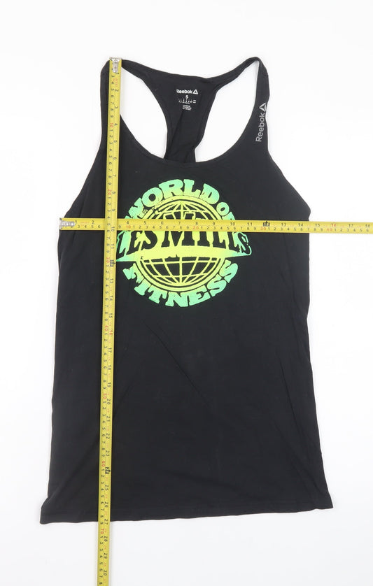 Reebok Les Mills Black Sleeveless Mens T-Shirt Small Athletic Fit