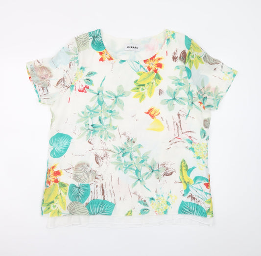 Additional front view of Gerard Women's Multicoloured Floral Tunic Blouse XL