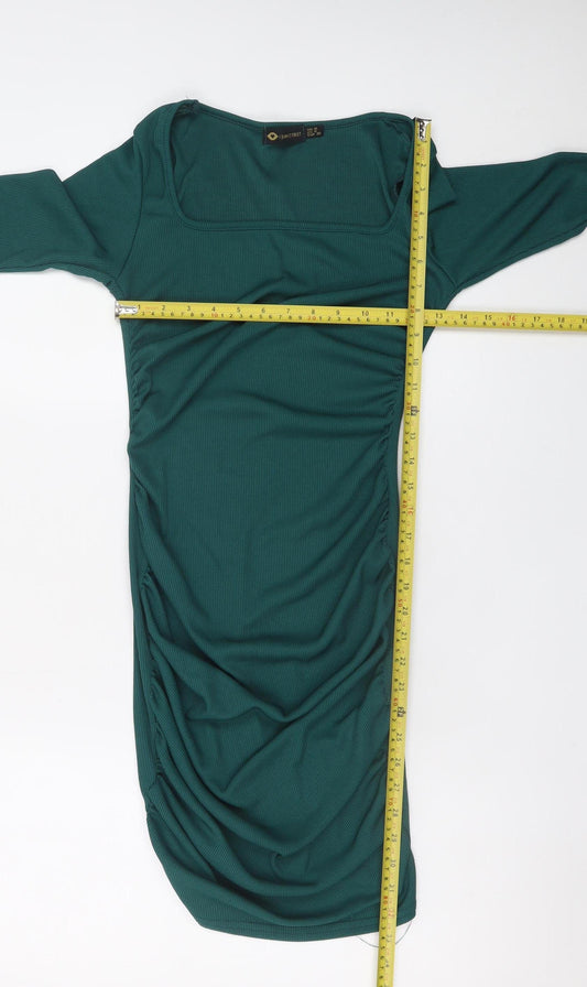 I Saw It First Women’s Green Long Sleeve Bodycon Dress UK 8