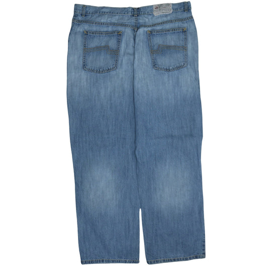 Beverly Hills Polo Club Mens Blue Straight Denim Jeans 40x32