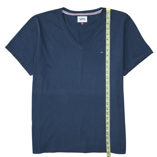 Tommy Jeans Men's Navy Blue V-Neck Cotton T-Shirt 3XL