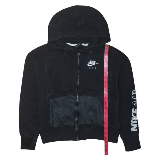 Nike Air Black Full Zip Hoodie Women's Small Cotton Blend