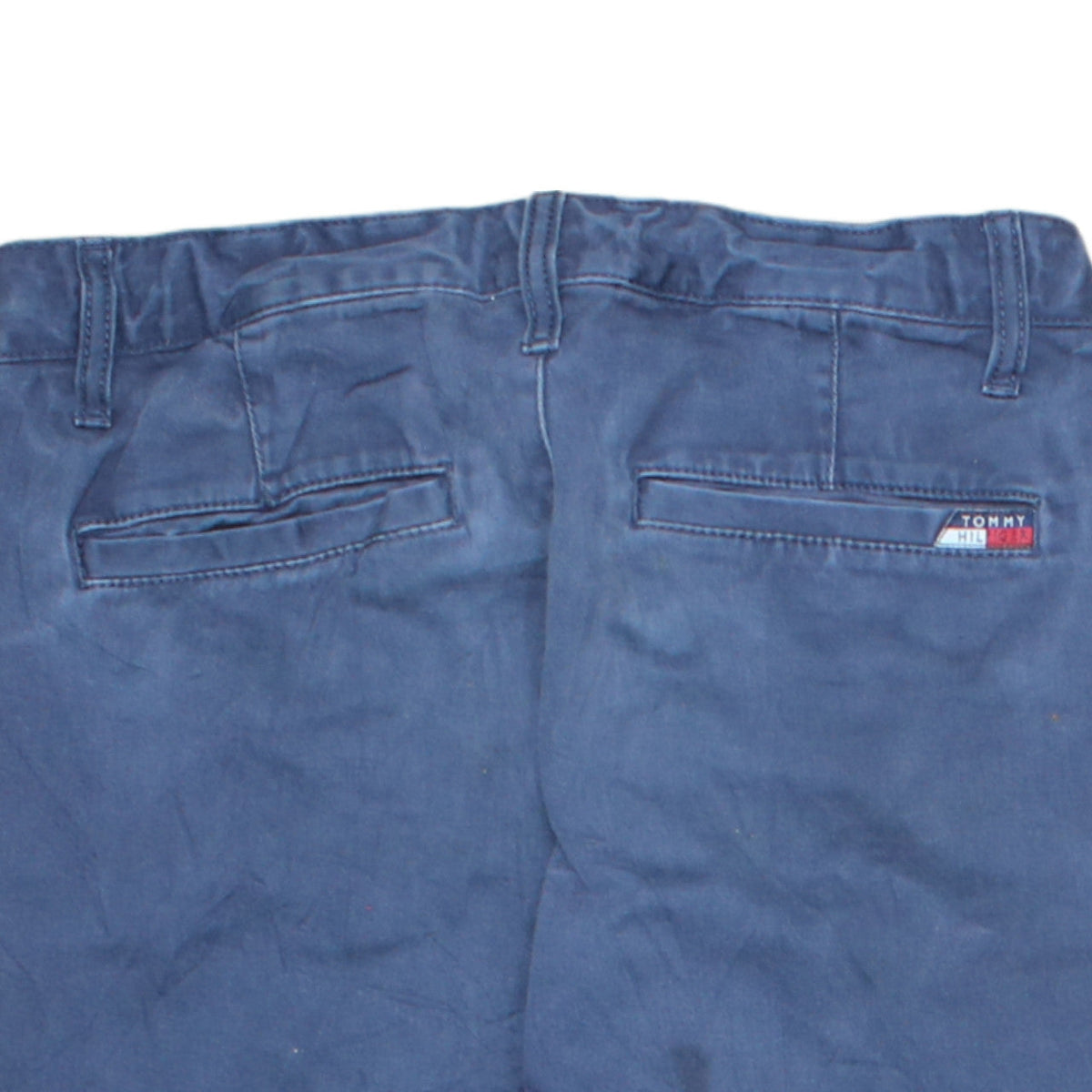 Additional view of Tommy Hilfiger boys’ blue chino trousers, size 164 slim, fit cotton blend