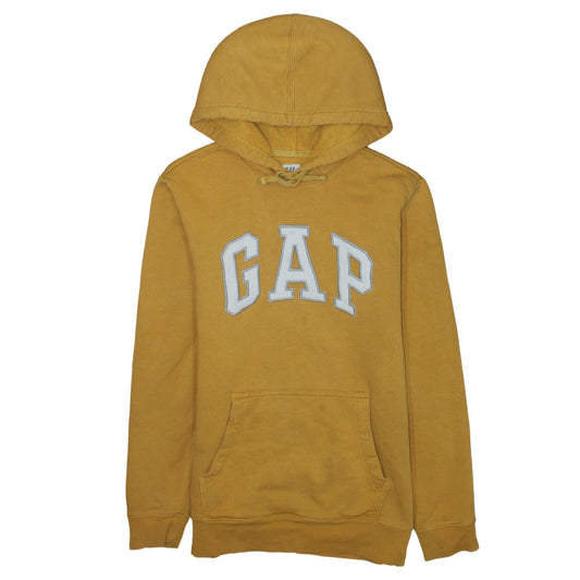 Gap Women Mustard Yellow Pullover Hoodie Small Cotton Blend