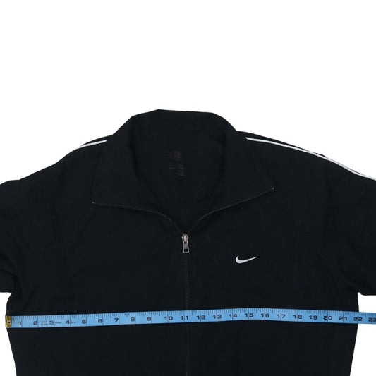 Nike Men's Black Track Jacket Medium Full Zip Lightweight