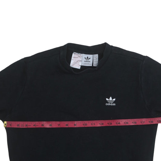 Adidas Boys Black Crew Neck Pullover Sweatshirt 13-14 Years