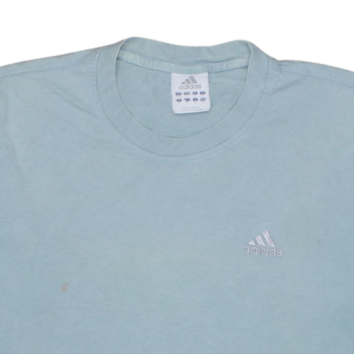 Additional view of Adidas Men's Blue Cotton Crew Neck Sports T-Shirt, size S