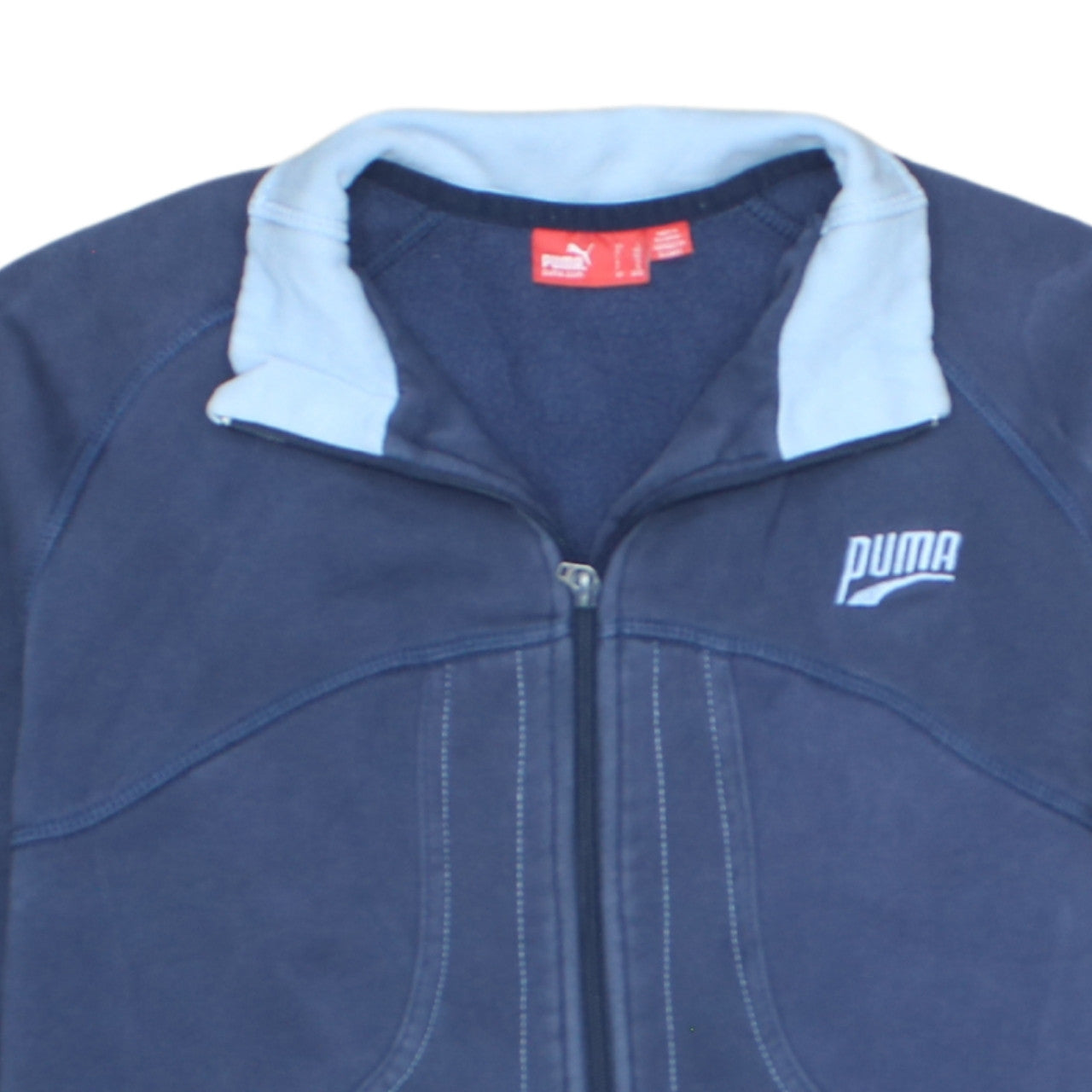 Additional view of Puma boys’ blue full zip sweatshirt hoodie, size 12, years fleece lined