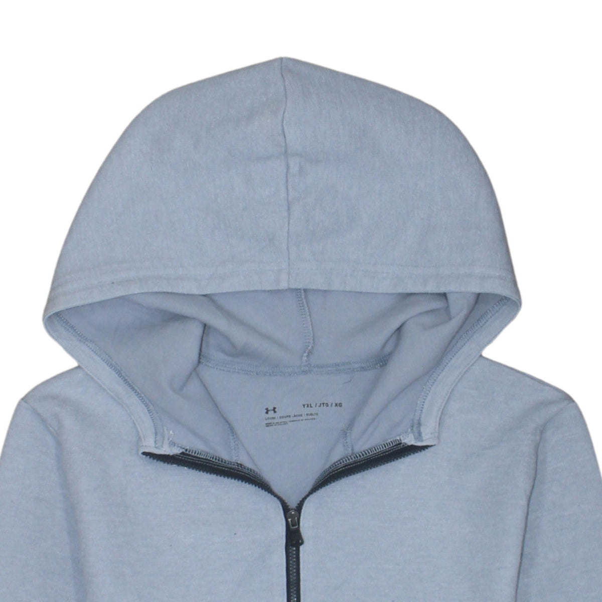 Additional view of Under Armour boys’ grey colourblock 1/4 zip hoodie, size 14-15, years