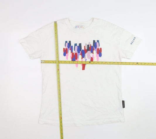 Helen Steele x Dunnes Stores Men's White Graphic Cotton T-Shirt Size S