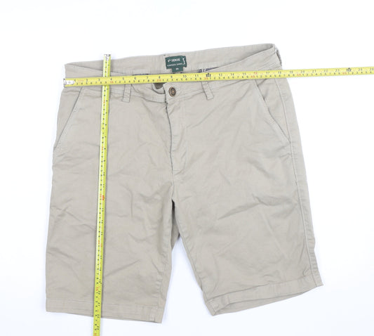 6th Sense Men's Beige Chino Shorts Size 38 Regular Fit Cotton Blend