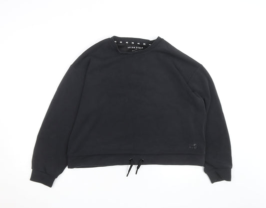 Helen Steele Black Womens Cropped Activewear Jacket Size L