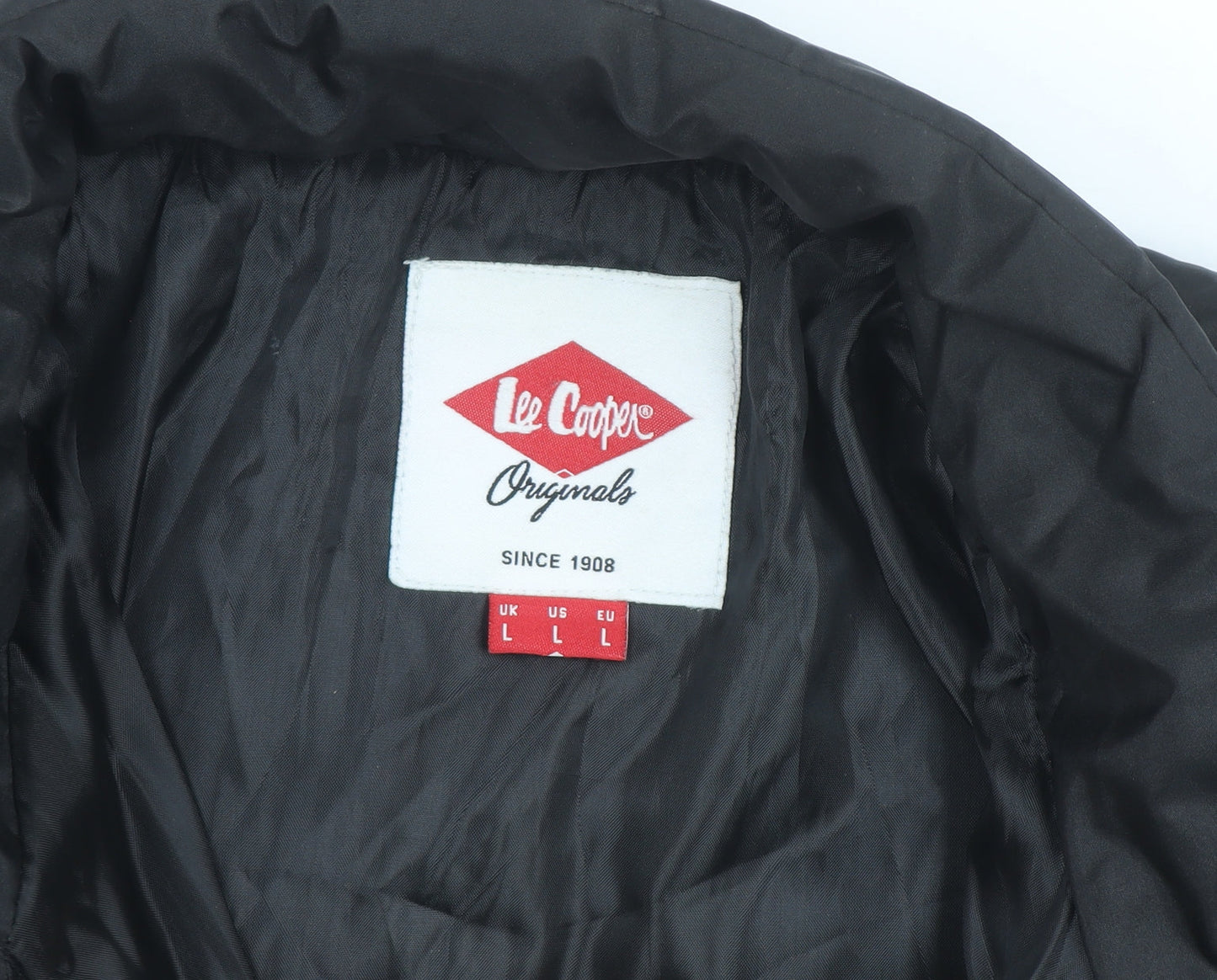 Mens UK Size L Lee Cooper Black Puffer Jacket