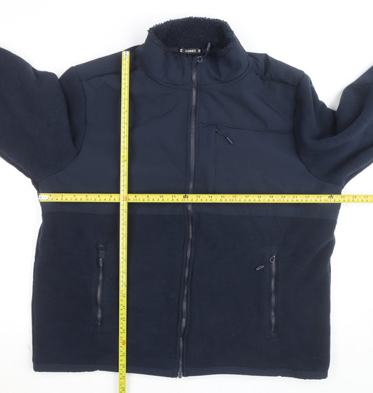 Dunnes Men's Navy Blue XXL Fleece Softshell Full Zip Jacket