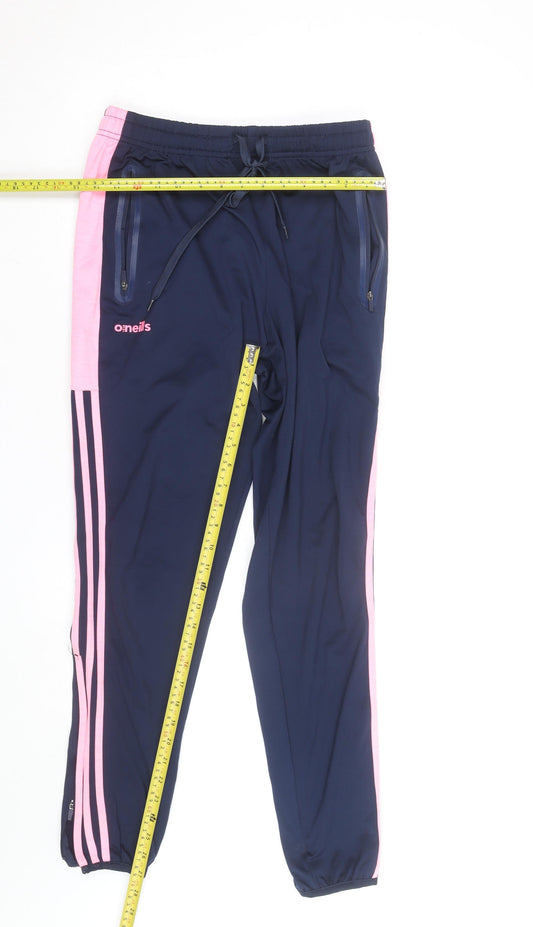 O'Neills Women's Blue Pink Track Pants Size 14 Breathable Tapered