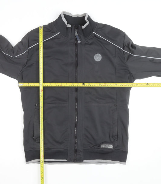 Diesel Mens Black XL Track Jacket Full Zip Activewear Polyester