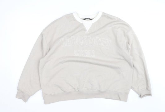 Additional front view of Dunnes Women Beige Vancouver Canada Pullover Sweatshirt, size L
