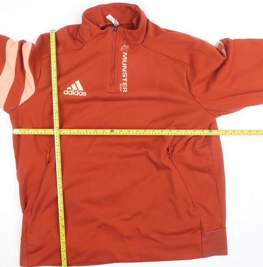 Adidas Men’s Red Munster Rugby 3XL 1/4 Zip Track Jacket