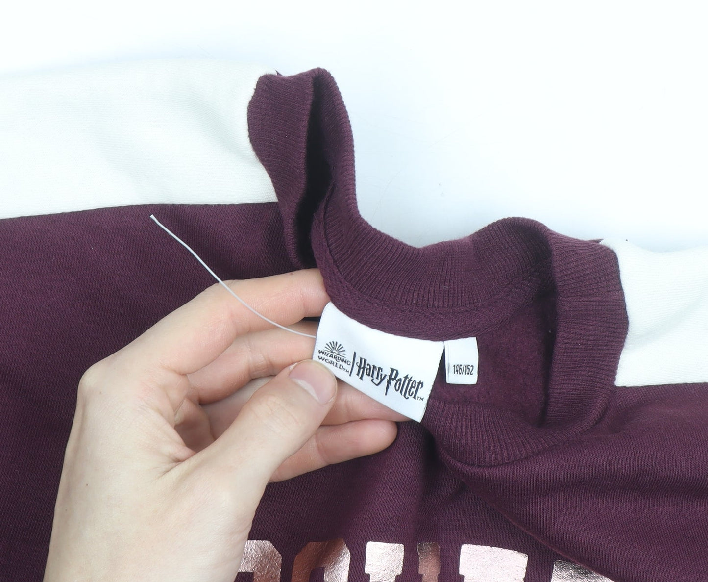 Additional view of Harry Potter Hogwarts Maroon Sweatshirt Teens, size 146/152, Long Sleeve Pullover