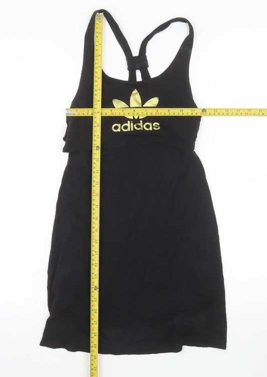 Adidas Womens Black Size 14 Racerback Tank Top 100% Lyocell