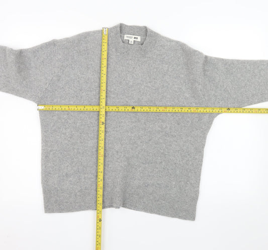 Uniqlo Comptoir Des Cotonniers Womens Grey Wool Crew Neck Pullover Jumper 2XL