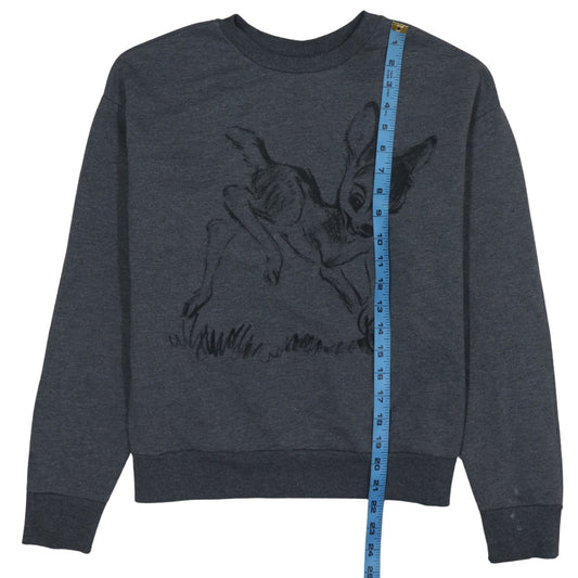 Disney x Primark Women's Grey Bambi Pullover Sweatshirt 2XS