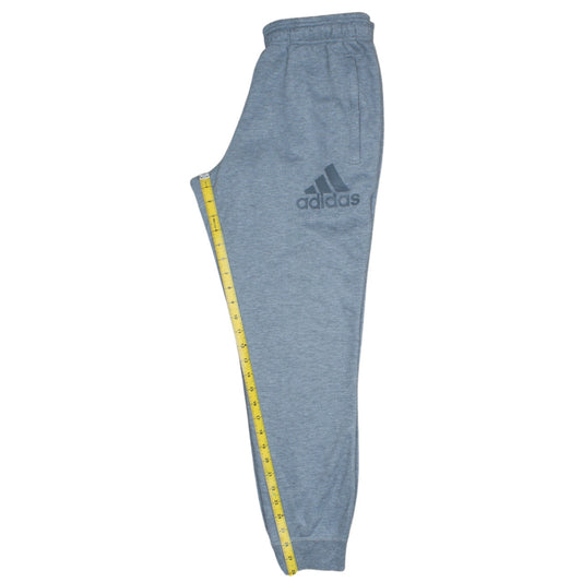 Adidas Mens Grey Jogger Sweatpants M Regular Fit Activewear Trousers