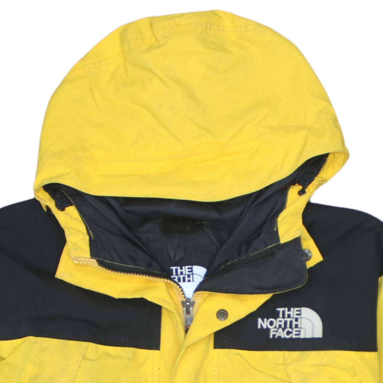 The North Face Men's Yellow Black Small Gore-Tex Hooded Waterproof Jacket