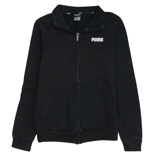 Additional front view of Puma Women's Black Full Zip Track Jacket, size M, Sportswear