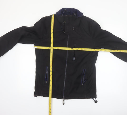 Superdry Men's Black Windtrekker Softshell Hooded Jacket M