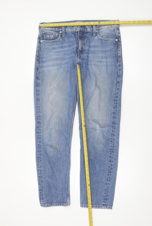 Calvin Klein Jeans Men's Blue Straight Fit Denim Jeans W27 L32