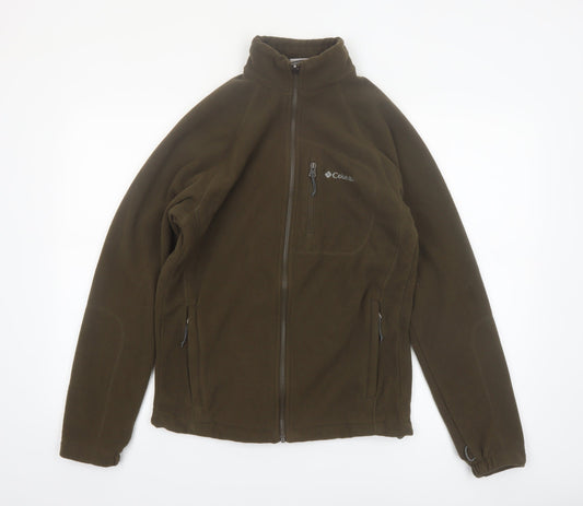 Columbia Men’s Brown Fleece Jacket S Outdoor Full Zip Interchange