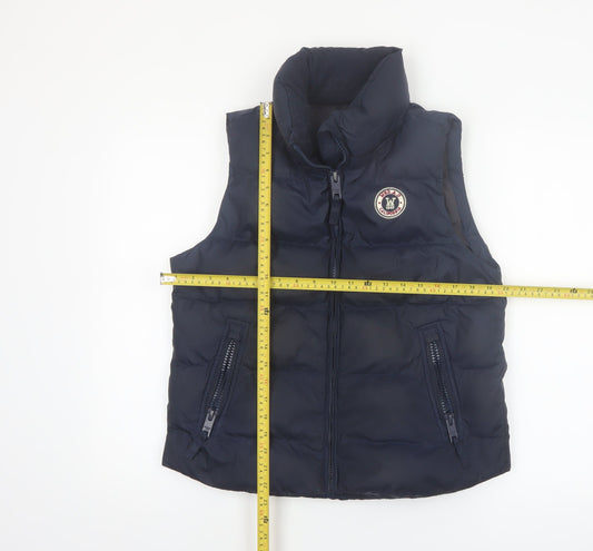 WHO.A.U Women Blue Puffer Waistcoat Size 14 Varsity Style