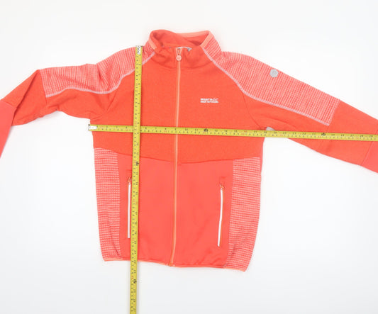 Regatta Girls Orange Soft Shell Full Zip Lightweight Jacket 14 Years