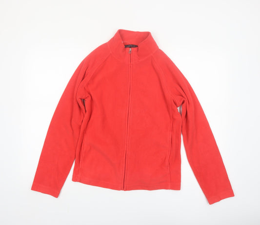 Dunnes Women’s Red Fleece Full Zip Casual Jacket Size 12