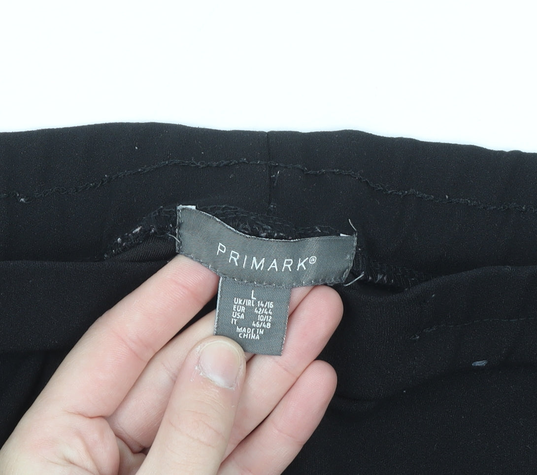 Primark Women’s Black Jogger Trousers Size 14-16 with Elastic Waist
