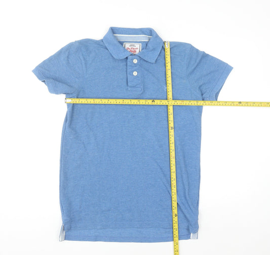 The Classic Polo Men's Blue Short Sleeve Cotton Blend Polo Shirt Size M