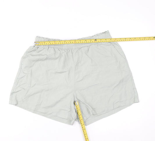 Dunnes Stores Women’s Beige Linen Blend Pull-On Casual Shorts Size 12