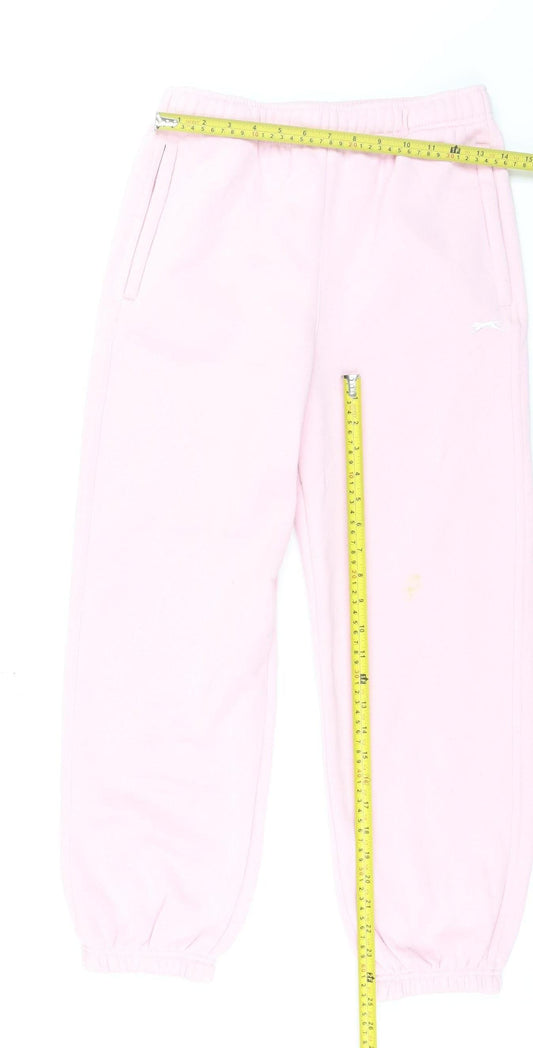 Slazenger Girls Pink Sweatpants Size 13 Years Elastic Waist Joggers