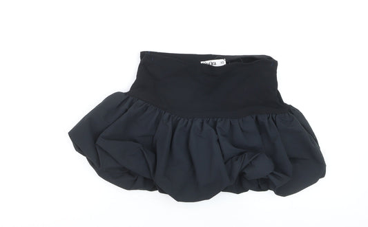 Primark Rita Ora Black Bubble Hem Short Skirt XS Womens
