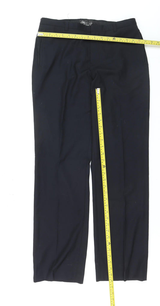 River Island Men’s Black 32R Straight Trousers