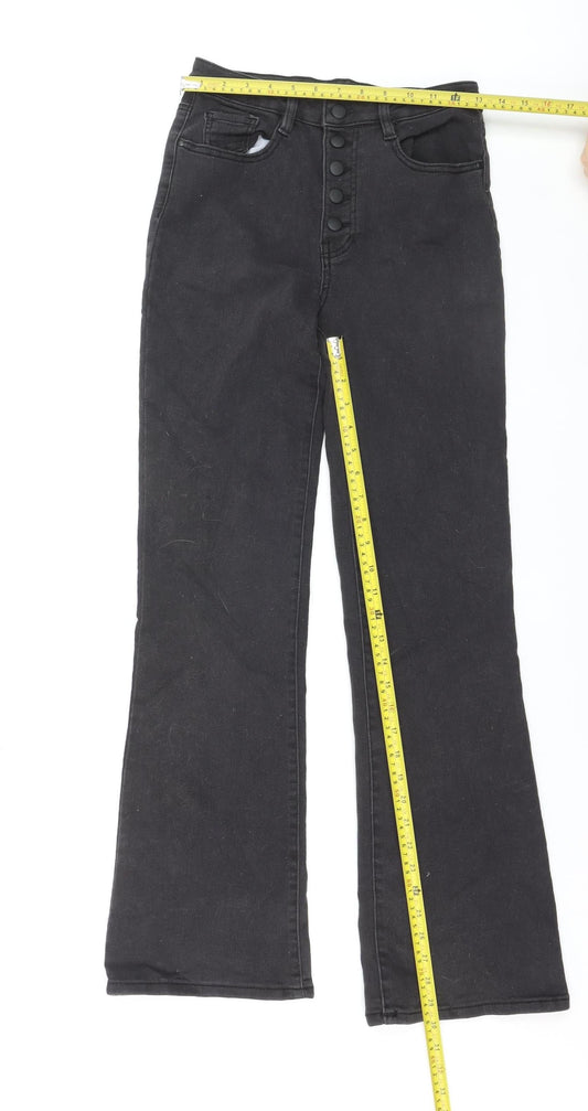 Beloved Women Black High Rise Flared Denim Jeans Size 8