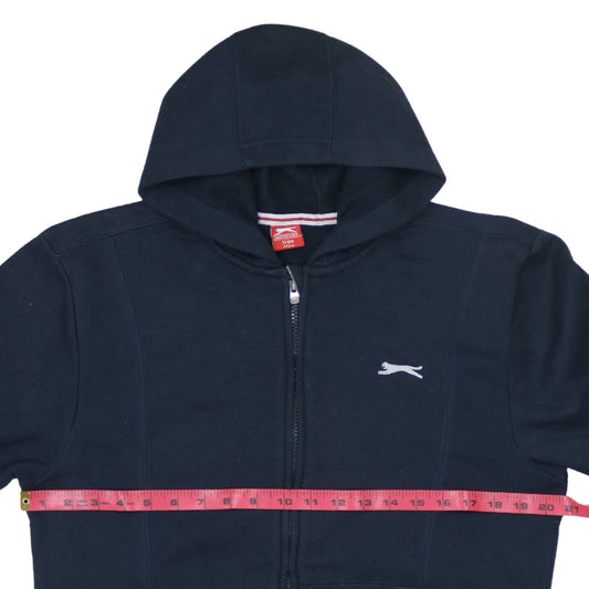Slazenger Boys Blue Full Zip Hoodie 13 Years Cotton Fleece Sportswear