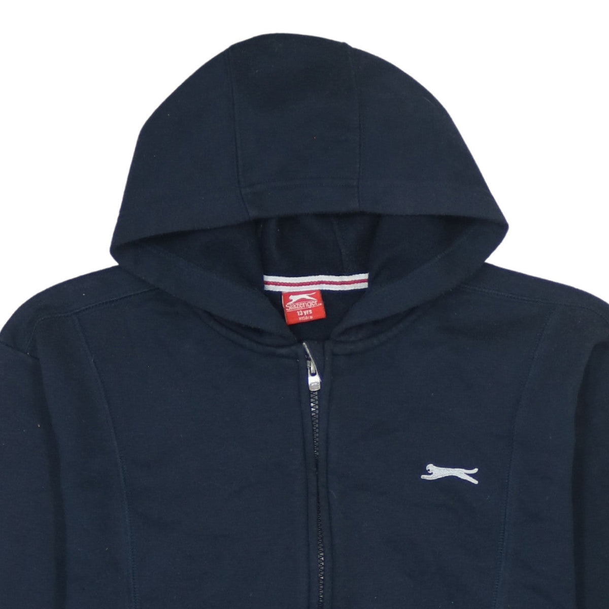 Additional view of Slazenger boys’ blue full zip hoodie 13 years cotton fleece sportswear
