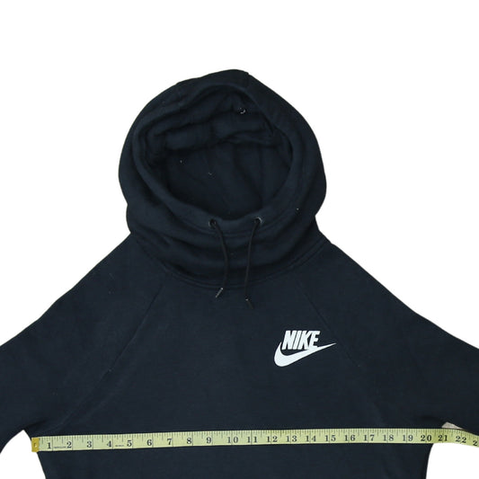 Nike Women's Black Pullover Hoodie Small Cotton Blend Sweatshirt