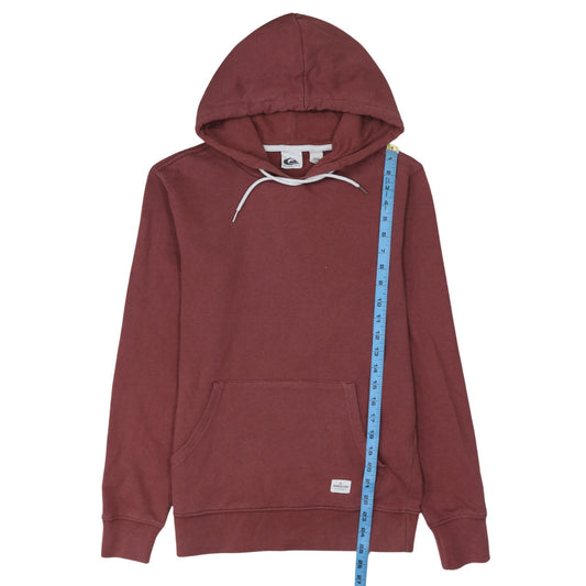 Quiksilver Men's Red Pullover Hoodie Medium Fleece Cotton Blend
