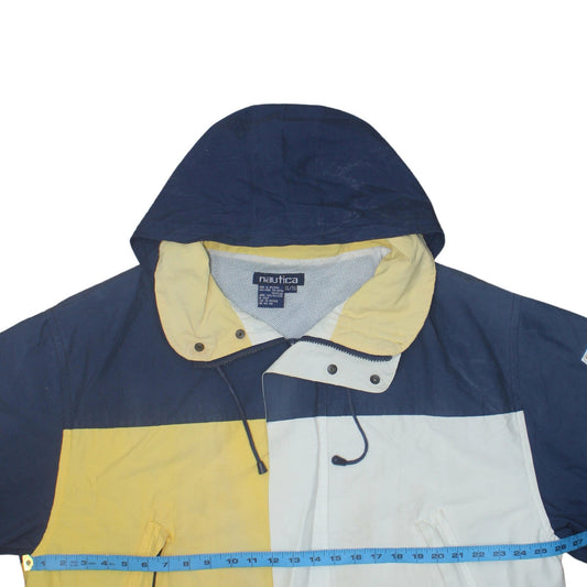Nautica Men’s Blue Colour Block XL Windbreaker Jacket
